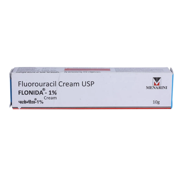 Flonida 1% Cream, Fluorouracil Cream USP, Menarini Flonida, Fluorouracil 1% topical, Chemotherapy cream tube