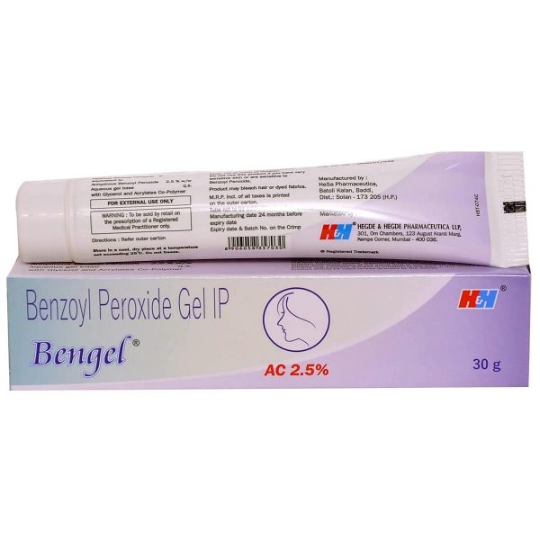 Benzoyl Peroxide Gel IP, Bengel®, AC 2.5%, FOR EXTERNAL USE ONLY