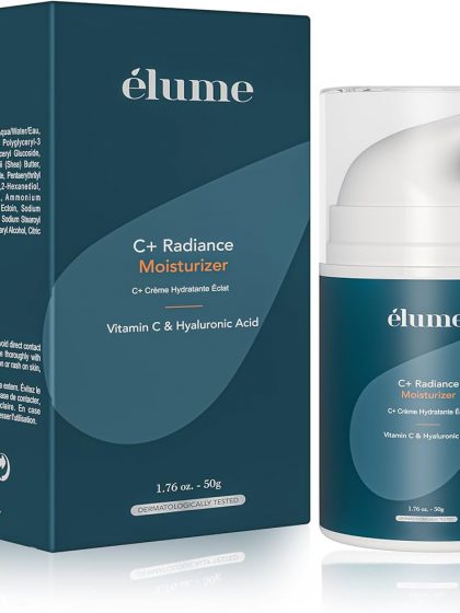 élume, C+ Radiance Moisturizer, Vitamin C & Hyaluronic Acid, C+ Crème Hydratante Éclat, Dermatologically Tested, 1.76 oz. - 50g