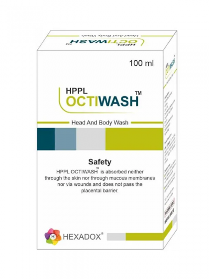 HPPL OCTIWASH™, Head And Body Wash, 100 ml, Safety, Absorbed neither through the skin nor mucous membranes, Does not pass the placental barrier, HEXADOX®