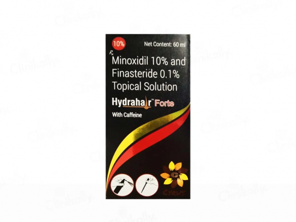 "Hydrahair Forte Minoxidil 10% Finasteride 0.1% Hair Growth Solution with Caffeine"