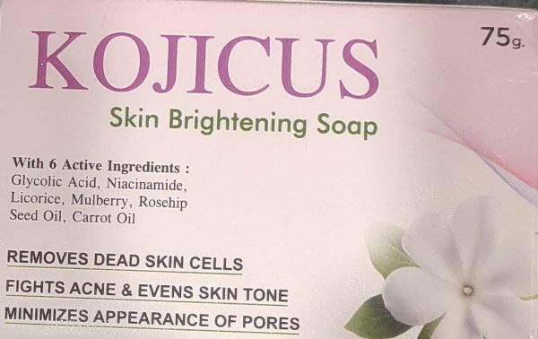 KOJICUS, Skin Brightening Soap,REMOVES DEAD SKIN CELLS, FIGHTS ACNE & EVENS SKIN TONE, MINIMIZES APPEARANCE OF PORES