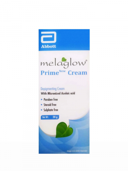 Melaglow Prime New Cream ,Depigmenting cream with Azelaic Acid,paraben-free,sulfate-free for bright and even skin tone