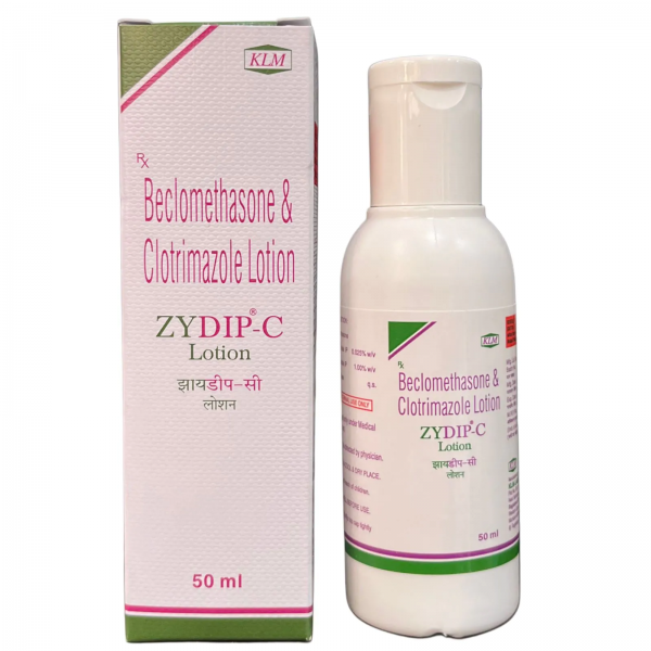 Beclomethasone & Clotrimazole Lotion, ZYDIP-C Lotion, 50 ml, For external use only, Manufactured by KLM